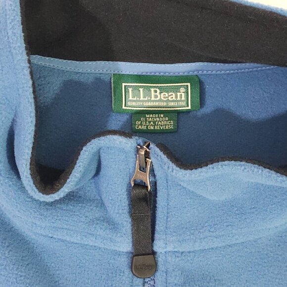 L.L. Bean Mens Fleece Vest XXL Regular Blue Polyester Zippered Pockets - Picture 3 of 5
